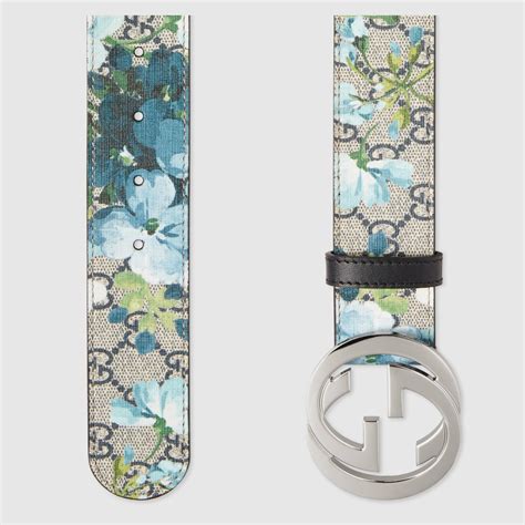 gucci blue blooms mens belt|genuine leather Gucci belt women.